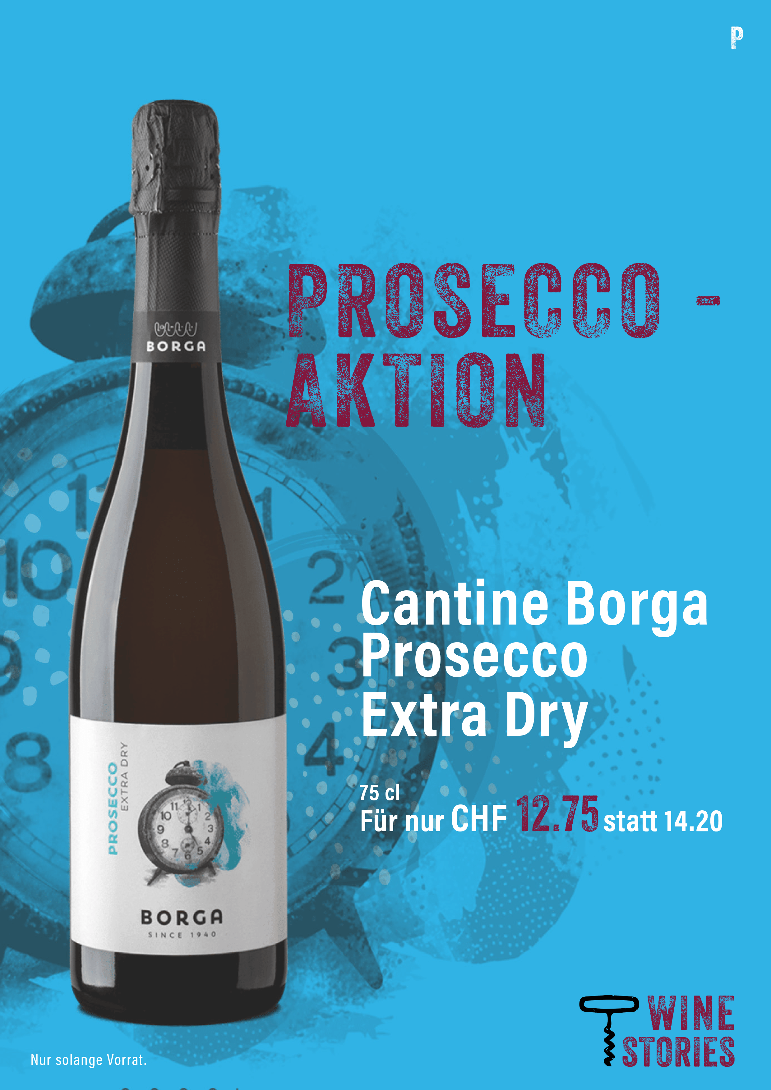 Flasche Prosecco Cantine Borga Extra Dry